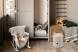 Chomik - Faltbarer Hocker mit Stauraum – Beige – PHO4250