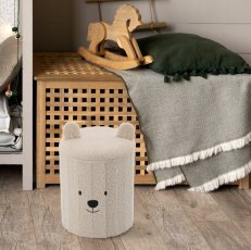 Chomik - Faltbarer Hocker mit Stauraum – Beige – PHO4250