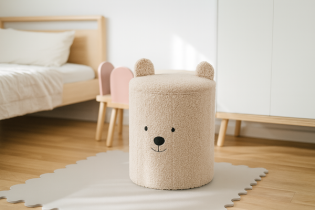 Chomik - Faltbarer Hocker mit Stauraum – Beige – PHO4250