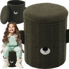 Chomik - Faltbarer Hocker mit Stauraum – Grün – PHO4267