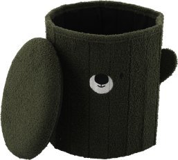 Chomik - Faltbarer Hocker mit Stauraum – Grün – PHO4267