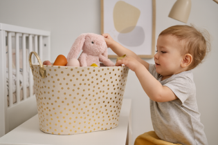 Chomik - Wäsche- oder Spielzeugkorb – beige – NIZ4885