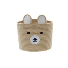 Kinder-Spielzeugkorb mit Tiermotiv, Größe L – Beige – NIZ5059