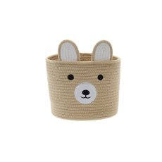 Kinder-Spielzeugkorb mit Tiermotiv, Größe S – Beige – NIZ5042