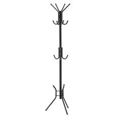Stehender Garderobenständer, Höhe 178 cm, Schwarz *5363