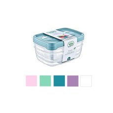 3-teiliges Set rechteckiger Trend Boxen, 1,2 l *8878