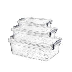 Set aus 3 rechteckigen Multibox-Behältern (0,6 + 1,2 + 2 l) *9691