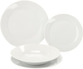Chomik - Essgeschirr-Set, 18-teilig, rund, weiß *9307