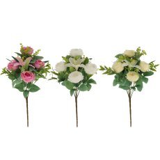 Kunstzweig Rosen- und Lilienstrauß, 24 Stück/Packung – HID2904