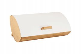 Chomik - Brotbox Aglio – aus Bambus mit Metalldeckel, 36,5 x 25 x 13 cm, mattweiß + 3 Dosen 11,5 x 11,5 x 12 cm *4942