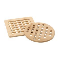 Kpl. 2 Bambus-Untersetzer für Töpfe 19 cm *7217