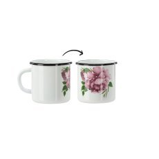 Emaillierter Becher Potunika Laura, 0,5 l – weiß