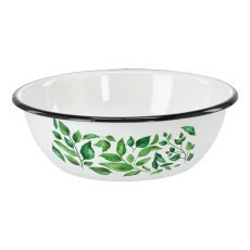 Emaille-Schüssel 1,5 l 20 cm weiß Ficus *9068