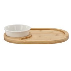 Chomik - Servierset für Vorspeisen – ovales Tablett mit Schälchen 28 x 21 x 4 cm *6521