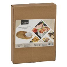 Chomik - Servierset für Vorspeisen – ovales Tablett mit Schälchen 28 x 21 x 4 cm *6521