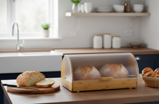 Chomik - Bambus-Brotkasten Menta mit Kunststoffdeckel - NEL3185