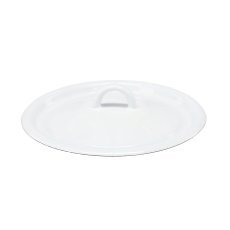 Emaillierter Deckel weiß 18 cm *7527