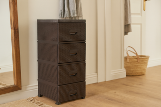 Chomik - Kunststoff-Kommode – braun – KAS0357/1A