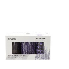 Chomik - Set aus 6 Gläsern der Serie Lavender Collection, 250 ml. *6536*