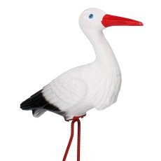 Kleiner Storch aus Kunststoff am Draht *6015*