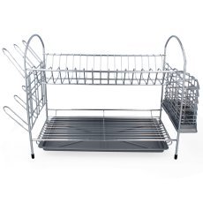 Tellerabtropfgestell 2‑teilig, kombiniert, 40 cm, Chrom *0679