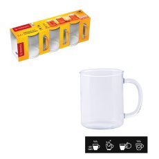 Set aus 3 feuerfesten Bechern 0,4 l schlicht *07100