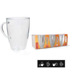 Chomik - Set mit 6 Gläsern mit Henkel 0,25 L – WOL6066