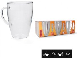 Set mit 6 Gläsern mit Henkel 0,25 L – WOL6066