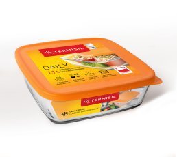 Aufbewahrungsdose 1,1 l mit Kunststoffdeckel – Farbe Orange*2716