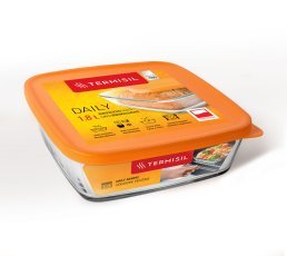 Aufbewahrungsdose 1,8 l mit Kunststoffdeckel – Farbe Orange *2723