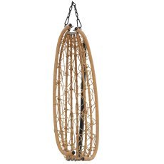 Chomik - Hängender Klappstuhl beige, Sitzpolster – beige, Gestell – schwarz *9100