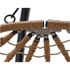 Chomik - Hängender Klappstuhl beige, Sitzpolster – beige, Gestell – schwarz *9100