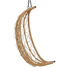Chomik - Hängender Klappstuhl beige, Sitzpolster – beige, Gestell – schwarz *9100