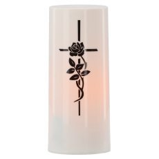 LED-Einsatz „Lebendige Flamme“ mit Kreuz *3981*3974