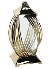 Chomik - Laterne 40 cm mit Metallstreifen in Gold/Silber, Packung = 3 Stk *8507
