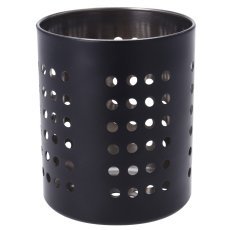 Abtropfbehälter für Besteck, rostfrei, 12x13 cm, schwarz *5819*