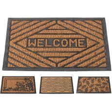 Rechteckige Fußmatte aus Gummi und Kokos, 40x60 cm, Verpackung = 12 Stück *7630