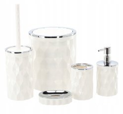 Chomik - Badezimmer-Set rund, 5-teilig, weiß *4671