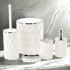 Chomik - Badezimmer-Set rund, 5-teilig, weiß *4671