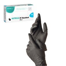 Nitrilhandschuhe – schwarz, Größe M – 100 Stück – SOR2615