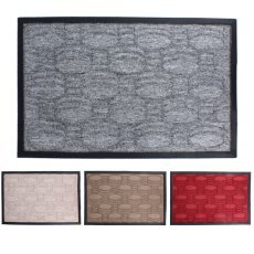 Rechteckige Fußmatte aus Gummi und PP, 40x60 cm, Farbmix *7605
