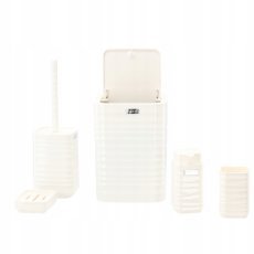 Chomik - Badezimmerset quadratisch, 5-teilig, weiß *4403