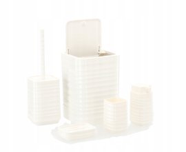 Chomik - Badezimmerset quadratisch, 5-teilig, weiß *4403