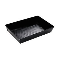 Blech mit Struktur, 36 x 24,5 x 6 cm, mit Antihaftbeschichtung, schwarz *0589