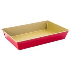 Bleck mit Struktur 30x11x7,5 cm mit Antihaftbeschichtung in Gold-Rot *3528*
