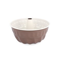 Spiralform für Gugelhupf Ø 22 cm mit Rohr und Antihaftbeschichtung in Caffè-Creme *3979