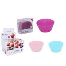 Kpl.6 Silikonformen 7 x 4,5 x 3,3 cm für Muffins opak=24Stk *0023