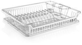 Geschirrabtropfer transparent violett mit Abtropfschale *5457