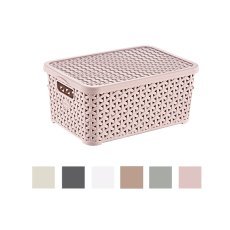 Geflochtener Rattan-Korb mit Deckel 6 L – HOB041255