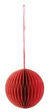 Set aus 4 Papierornamenten, Ø 7 cm, rot – AIP2020
